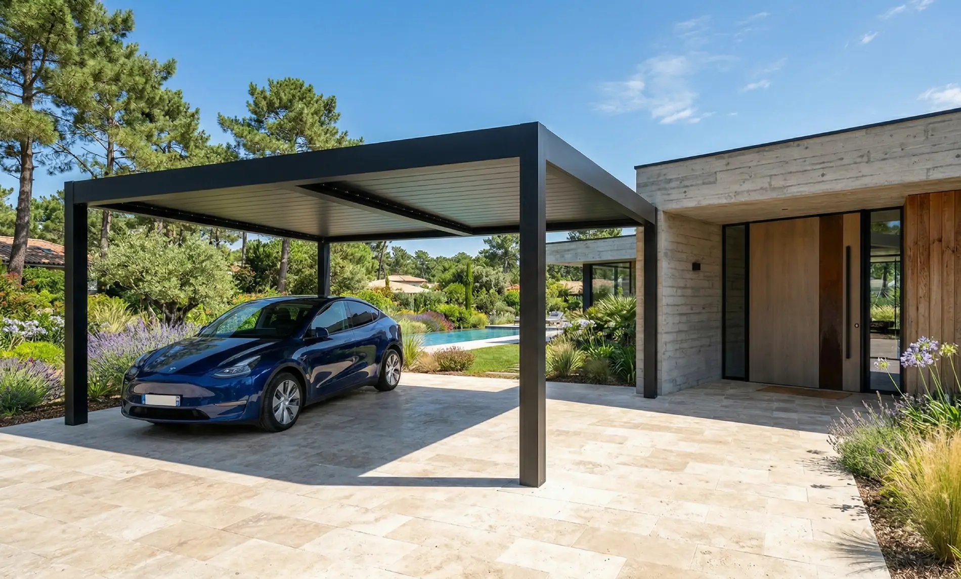 carport-aluminium Vérandas, pergolas et carports : aménagez vos extérieurs