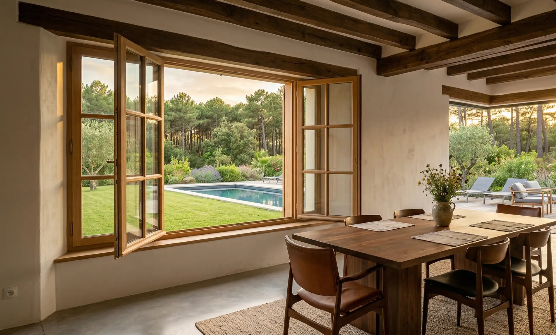 fenetre-bois Fenêtres et ouvertures sur mesure : performance, design et tradition landaise