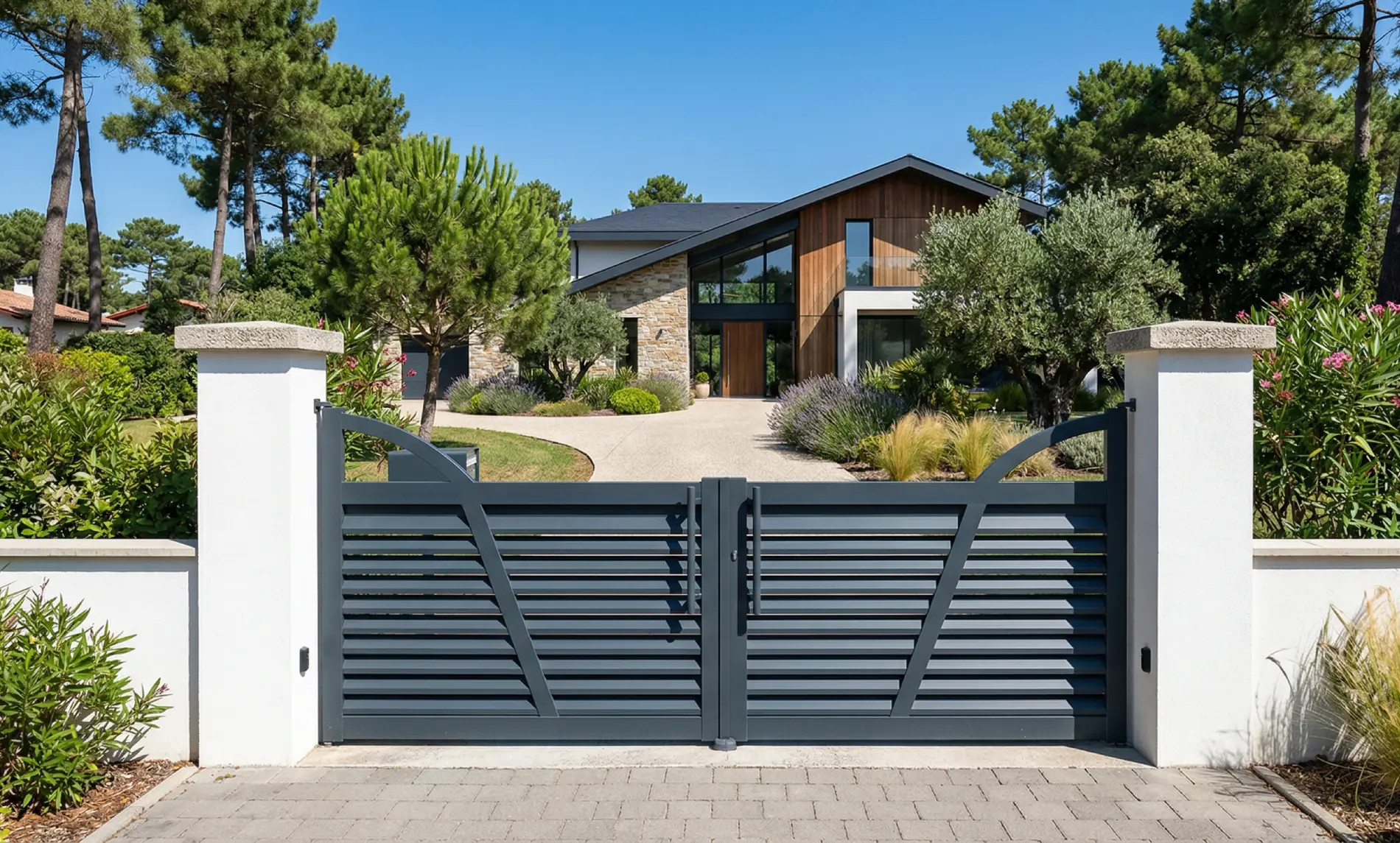 portail-battant Portails et clôtures en aluminium : sécurisez et sublimer votre propriété dans les Landes